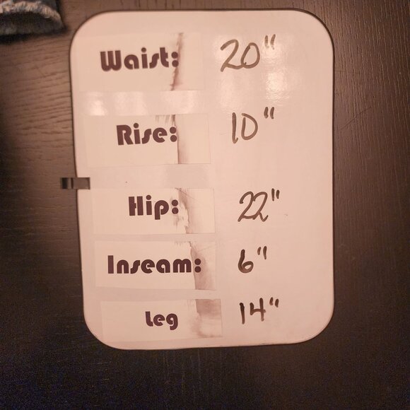 M Jeans By Maurices‎ High-Rise Curvy Raw Hem Denim Shorts Sz. 18W Indigo Blue - Picture 9 of 9